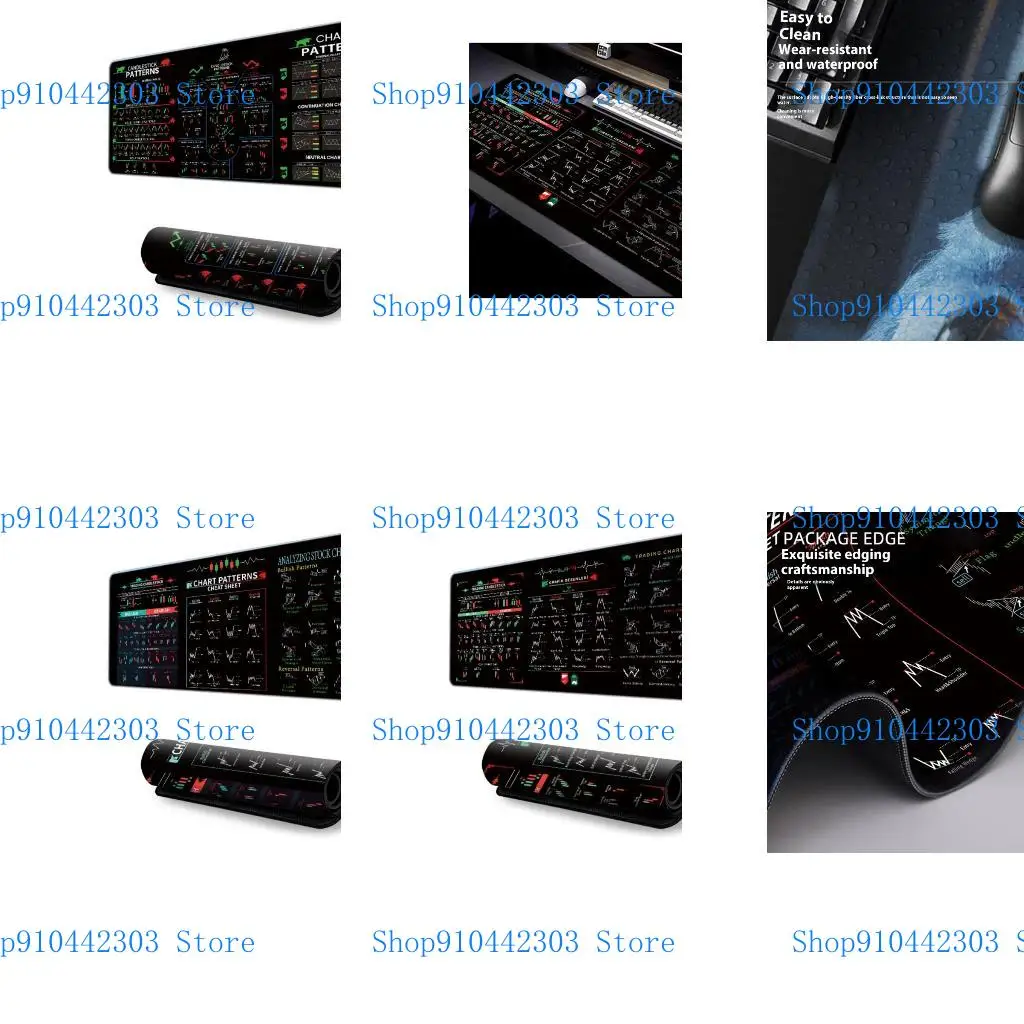 L4MD Hicked antifatigue Mousepad Financial Pattern Pattern Lock Tritches Tritches