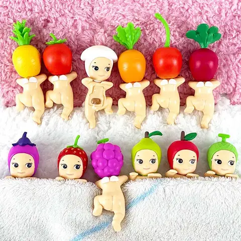 써니 엔젤 블라인드 박스 수확 시리즈 과일과 야채 애니메이션 피규어 장식품 인형 팬 어린이 선물 무작위 1Pcs
