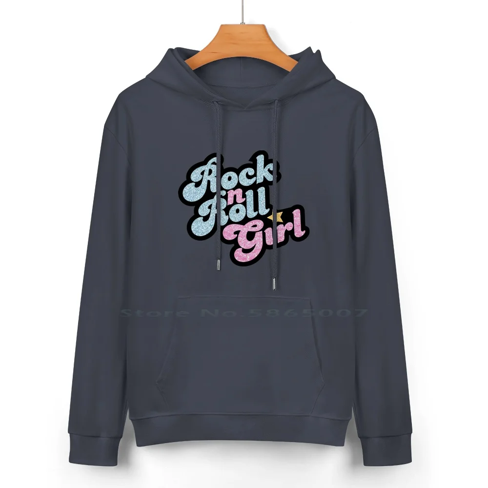 Rock N' Roll Girl Pure Cotton Hoodie Sweater 24 Colors 70s Curly Darla Sherman Disco Girl Glitter  And Roll N Roll Sassy