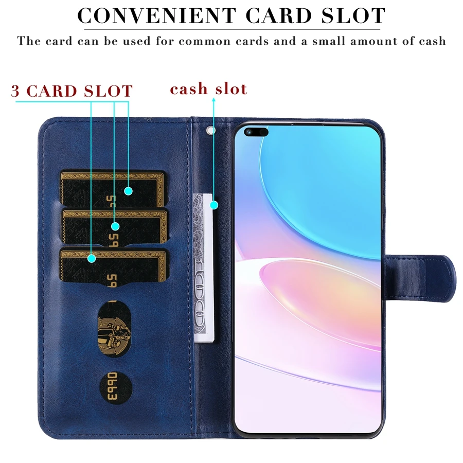 Wallet Zipper Case For Huawei P40 Lite E P30 Lite P20 Lite P Smart Z 2019 2020 2021 Honor 60 Pro 50SE 50 Lite 20 Lite 10Lite 10i