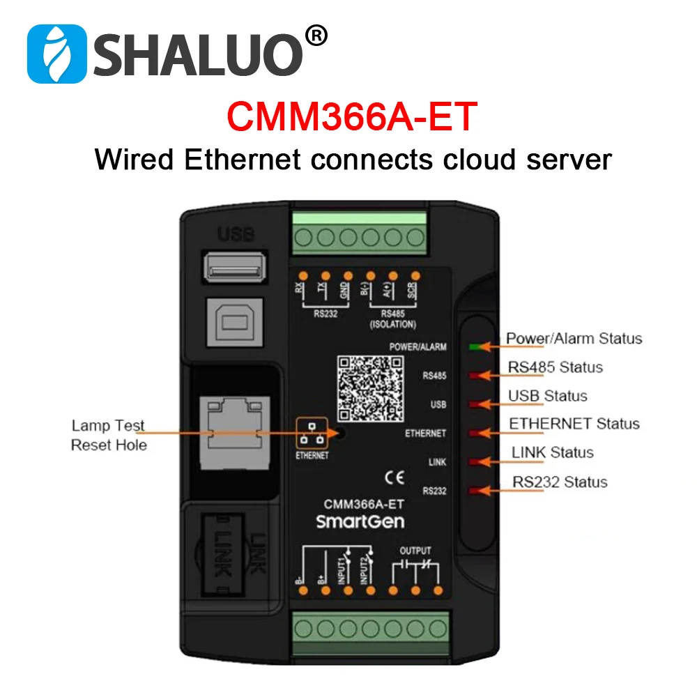 SmartGen CMM366A-ET Wired Ethernet CMM366A WIFI Cloud Server Communication Module Internet Monitor Control Panel Generator Parts