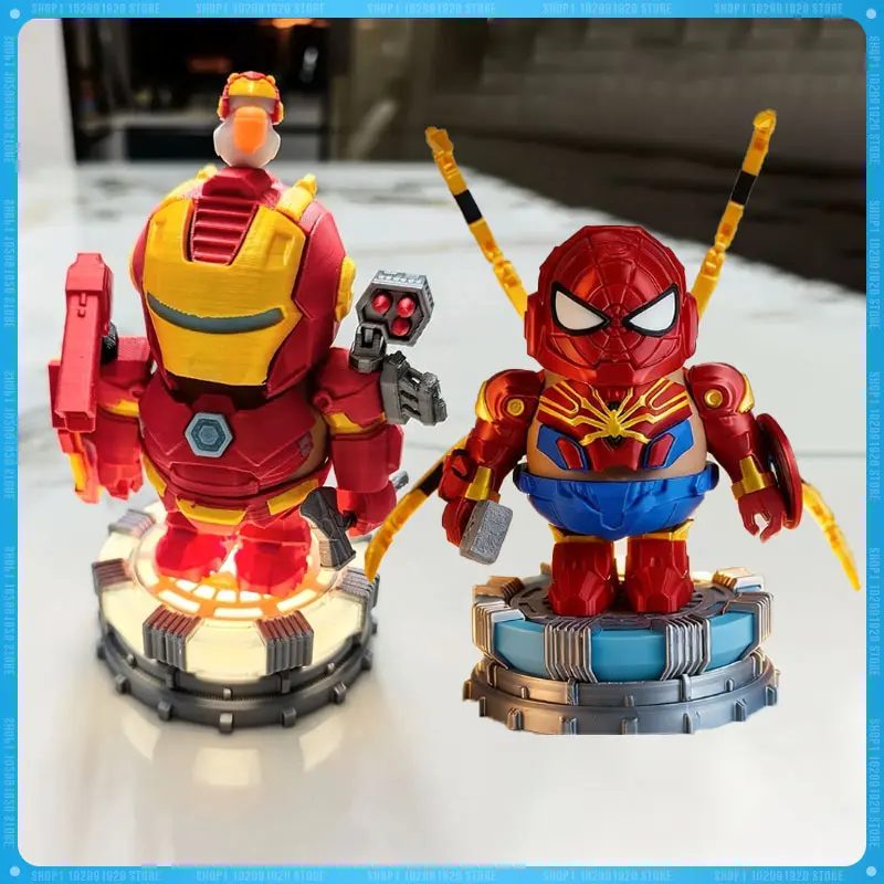 

In Stock 3D Printing Capybara Iron Man Spider Man Hero Capybara Magnetic Armor Anime Figure Creative Collectible Toy Gift