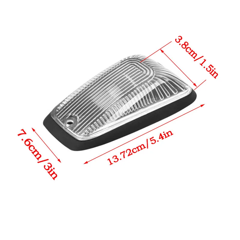 5pcs Amber LED Cab Roof Top Marker Lamps Running Lights For Truck SUV For Chevy GMC 1988-2002 (Black Smoked Transparency Lens)