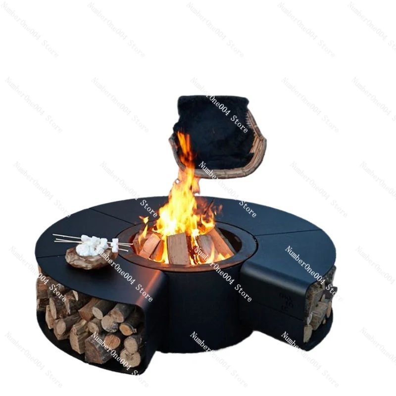 Applicable to garden real stove BBQ grill outdoor firewood stove