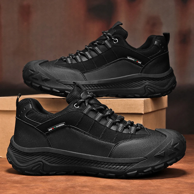 

Non-Slip Wear-Resistant Men's Low-Top Sneakers - 2025 Autumn New Comfortable Versatile Lace-Up Outdoor Hiking Shoes