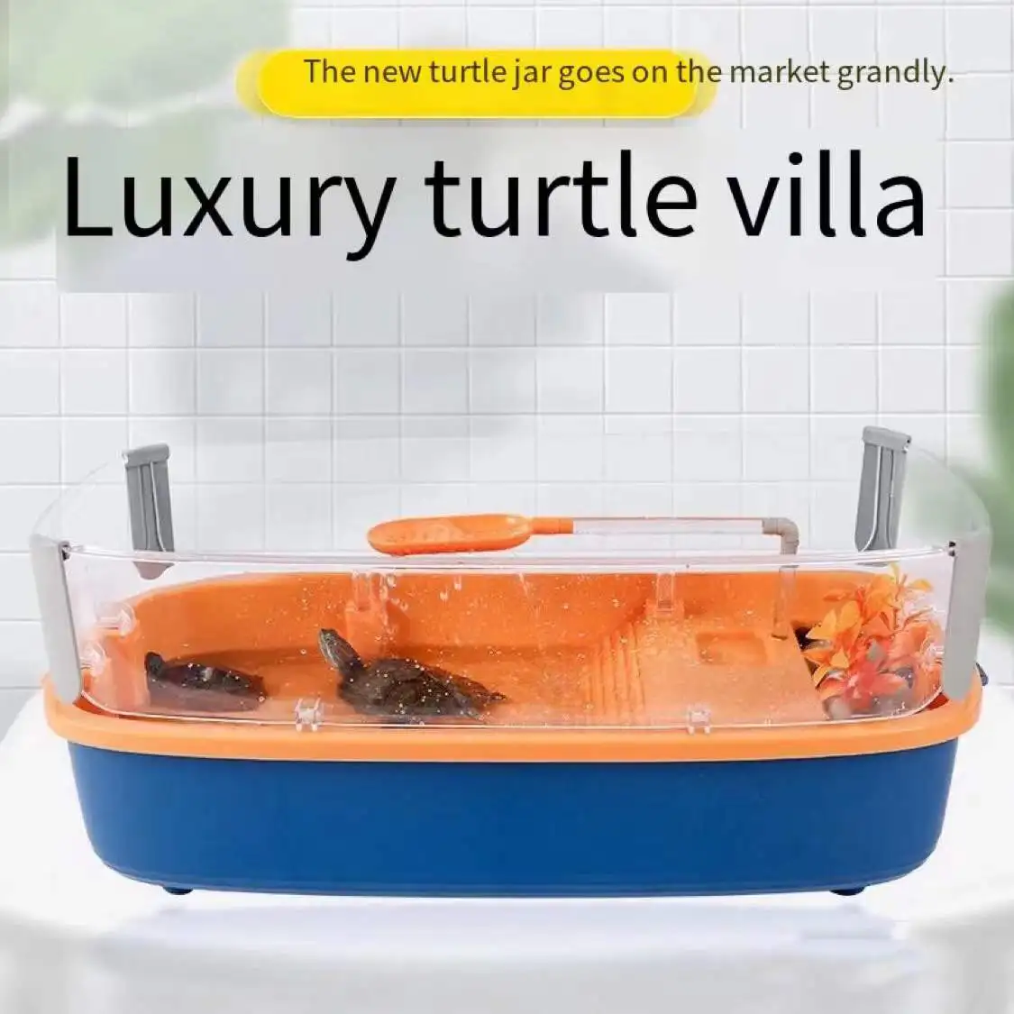 

Aquarium ecological turtle tank drying table landscaping small snapping turtle tank filter rain turtle breeding box 220V