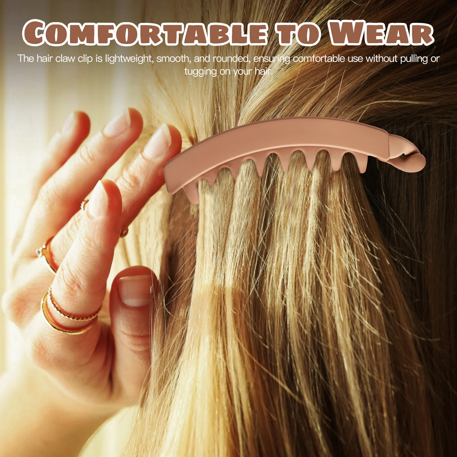 

4 pcs Banana Clips Women, Claw Clips For Thick Curly Hair, Hair Styling Clips, Ponytail Holder, Hair Accessories For Women