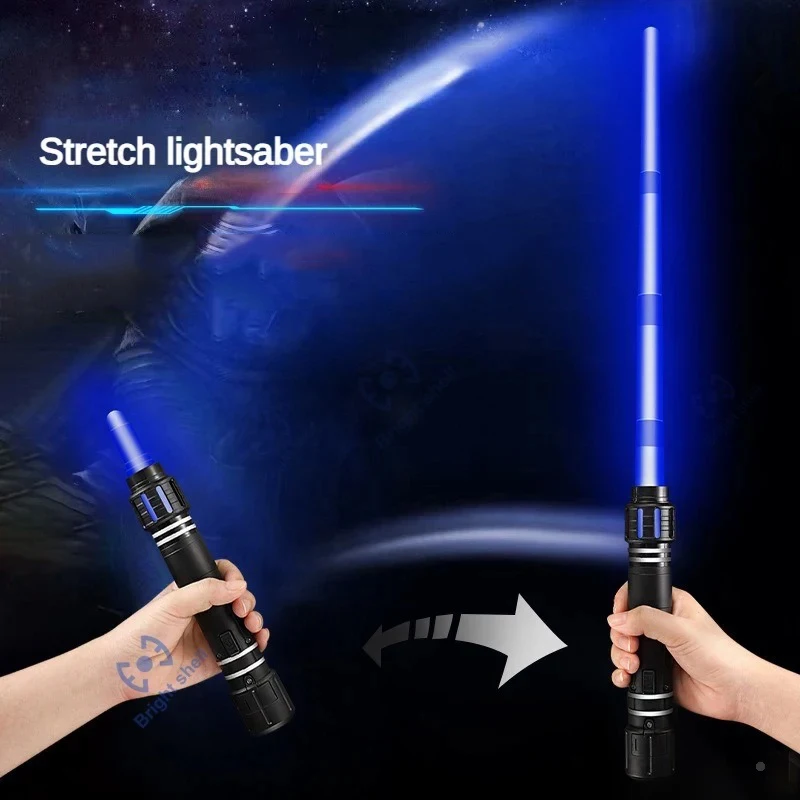 RGB Lightsaber 80cm Laser Sword Toys Light Saber 7 Colors Change Kids Telescopic Force FX FOC Blaster Toys Jedi Sword Boys Gift