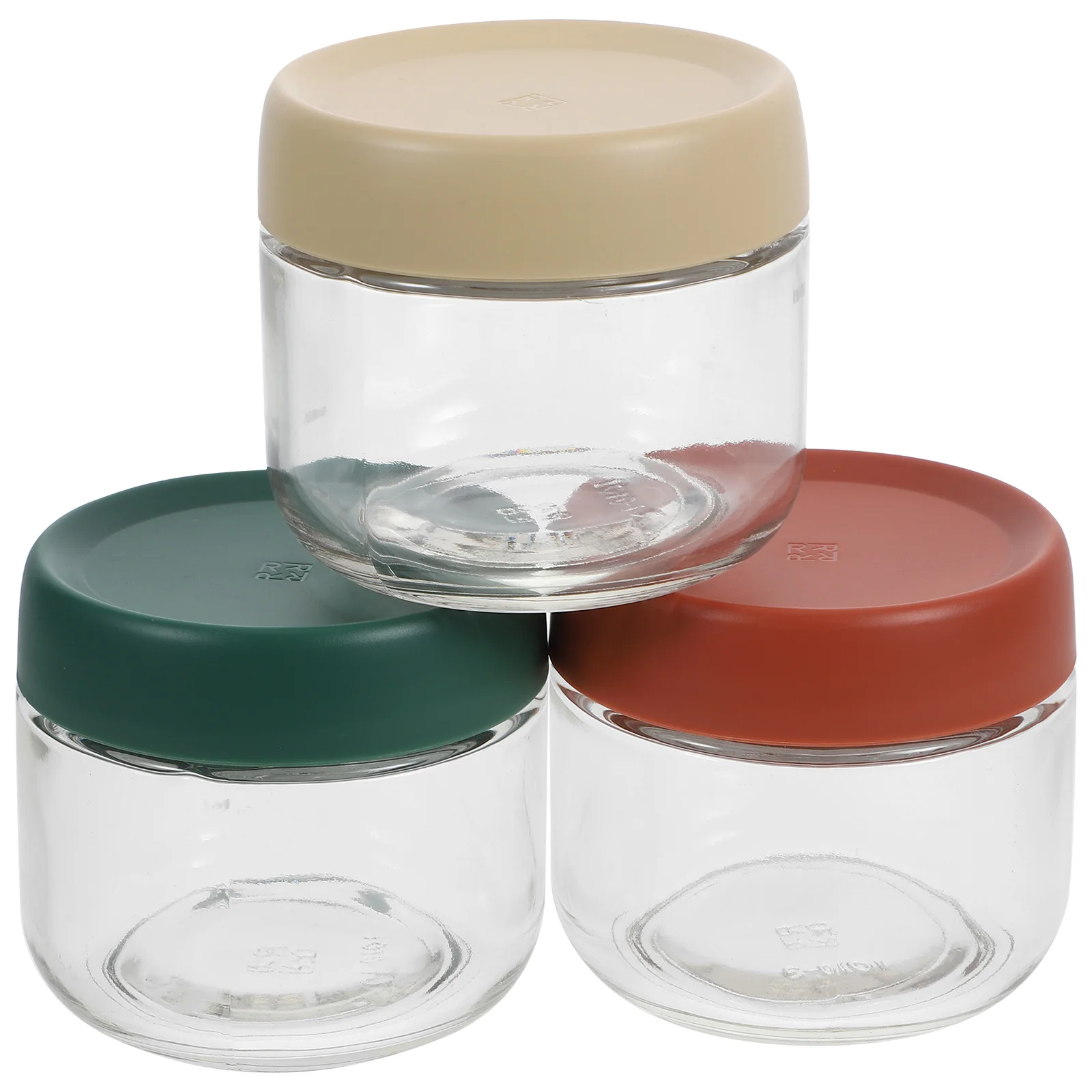 

3 шт. герметичные контейнеры для детского питания, стеклянные банки для детского питания, маленькие стеклянные банки, штабелируемые кухонные контейнеры для хранения с крышками