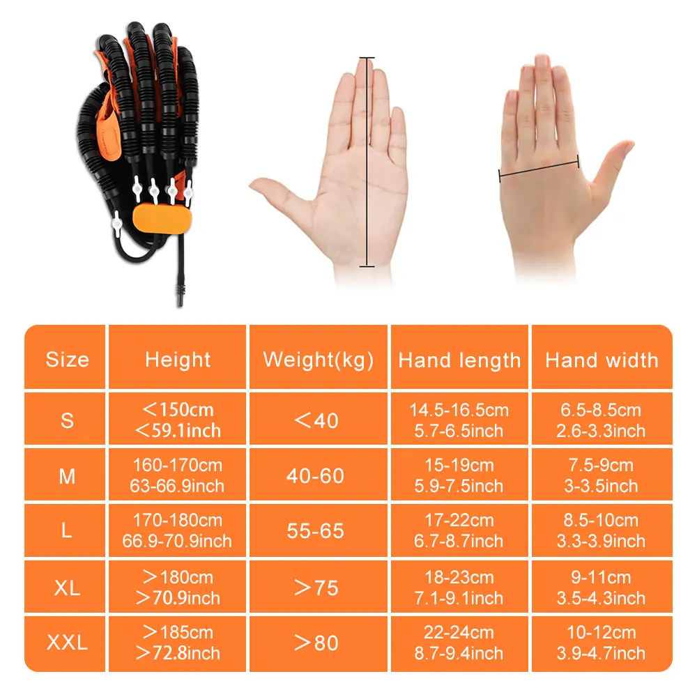 Rehabilitation Robot Gloves for Stroke Hemiplegia, Automatic Finger Training Exerciser, Left & Right Hand Hand Function Recovery