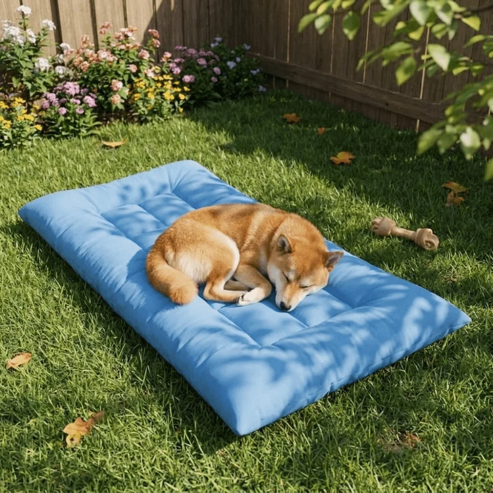 

Cat Nest Mat Breathable Dog Sleeping Bed Super Soft Anti Slip Bottom Cooling Pet Bed Washable Ice Feel Cooling Pad Large Dog