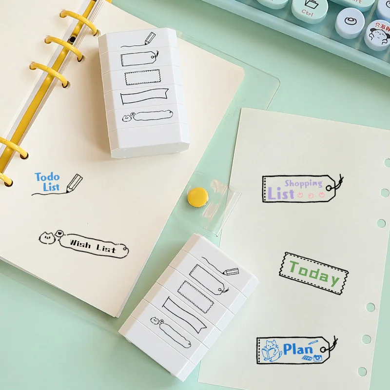 

1pcs 5-layer Line stamp, notebook plan,Framed Stamp, perfect for daily notes and holiday decorations