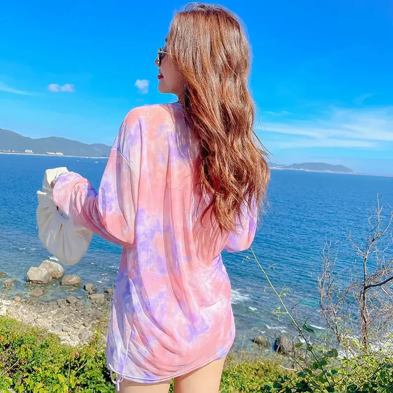 Bikini-Sets für Damen, 3-teilig, Batikmuster, Sommer, beliebt, Strandmode, schick, schlank, sexy Badeanzüge, hohe Taille, weich, Damen, Ulzzang JJ51