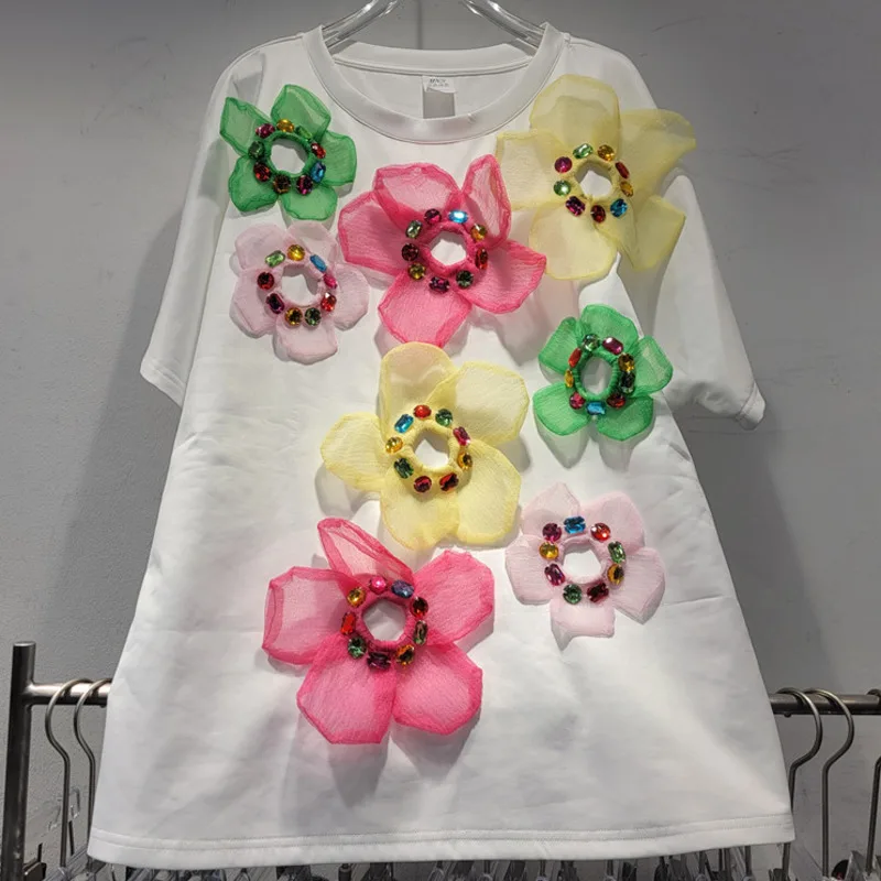 HKSH الربيع الصيف النساء Ins شيك Y2K الشرير شارع العليا عادية البتلة اكسسوارات تي شيرتات قصيرة الاكمام واسعة الساق الدنيم السراويل HK5190