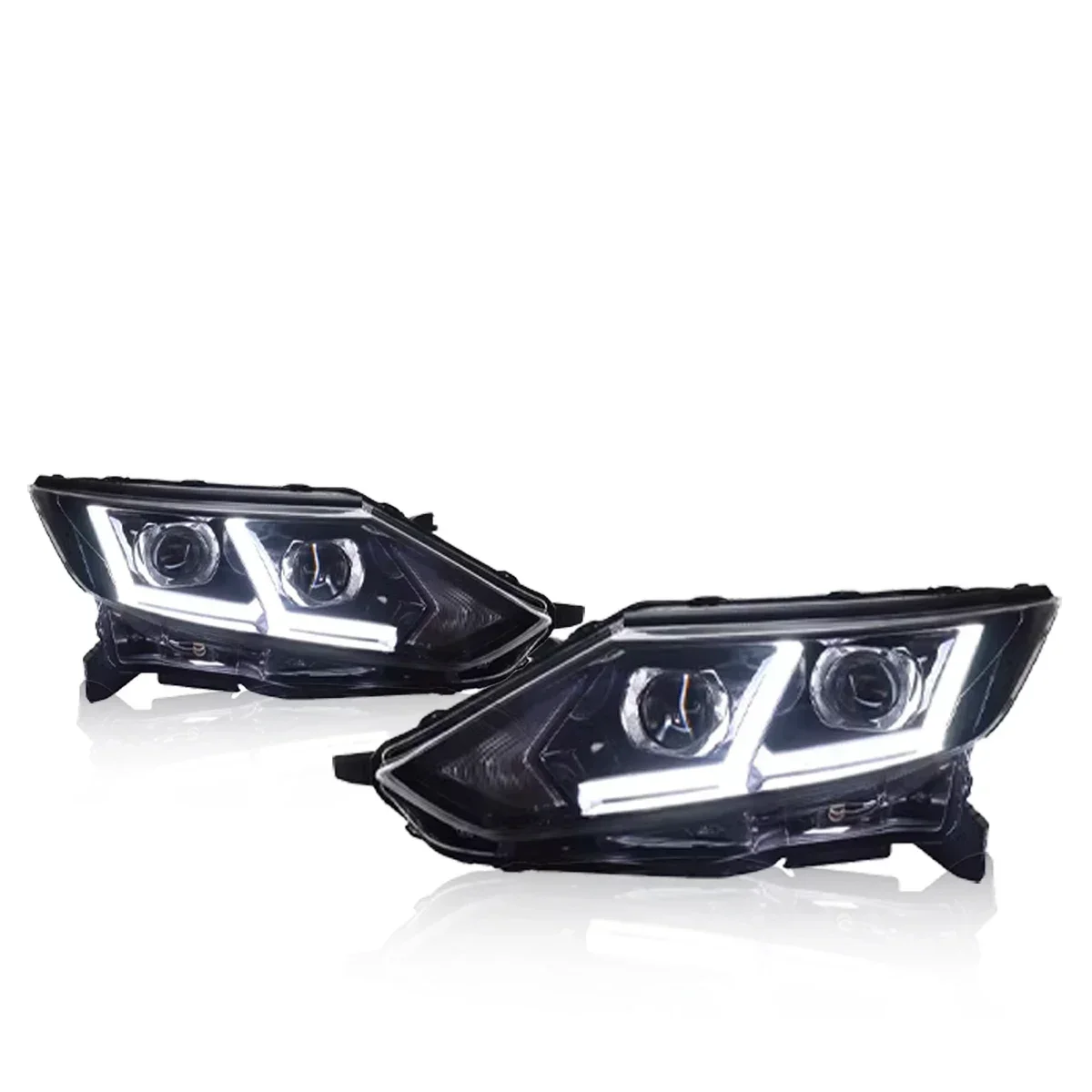 

New LED Headlight Upgrade Modified Full Head Lamp For Nissan 2016-2017 Turn Signals Daytime Running Lights