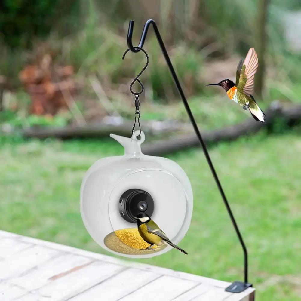 Garden Hanging Bird Feeder 1080p Video Camera Bird Feeder for Close-up Shots with Wifi Connection Outdoor Garden Window