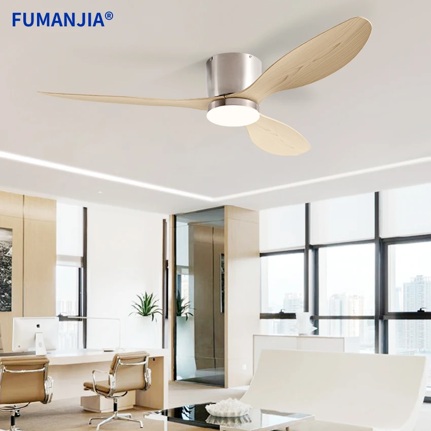 FUMANJIA Ultra-Thin DC Ceiling Fan with Remote - 6-Speed Silent, 3 ABS Blades, Ideal for Low Ceilings & Minim Spaces Energy