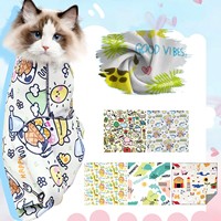 2025 Cartoon Printing Cat Wrap Multifunctional Cat Wrap For Cutting Nails Cute Prints Cloth Cat Wrap Multi-purpose Cat Towel Mat