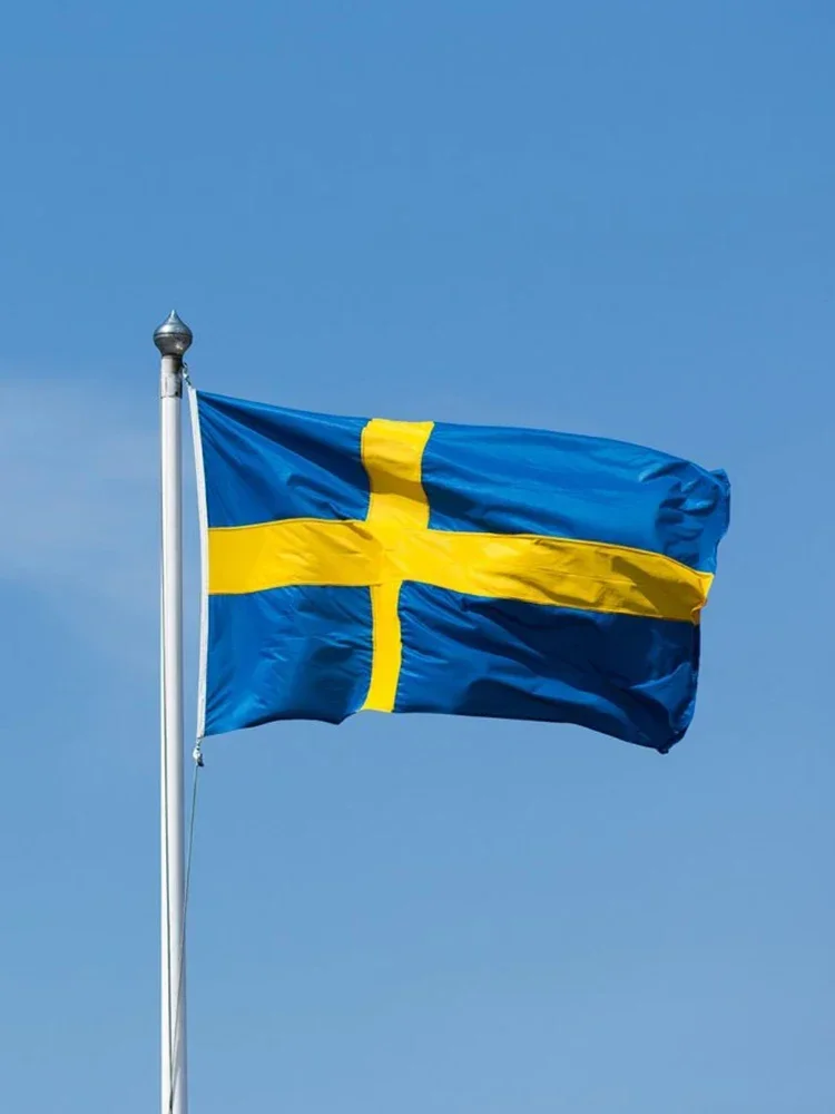 جيمونفلاج-علم سويدي جديد ، راية قياسية بوليستر ، 90x150cm
