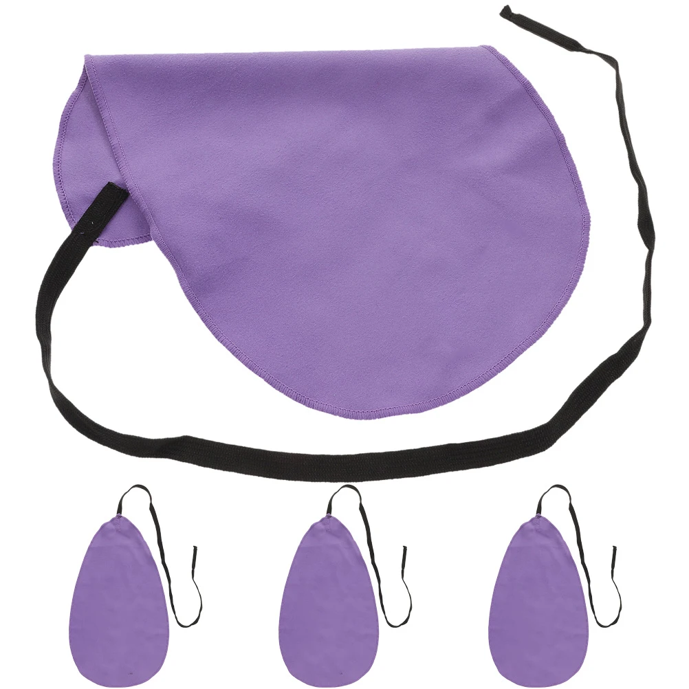 

4 Pcs Musical Instrument Cleaning Cloth Clarinet Swab Flute Neck Faux Suede Saxophone inside
