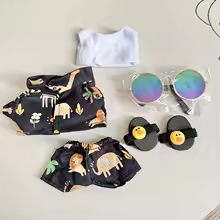 Labubu Doll Clothes Beach Resort Style Overalls Labubu Idol V1 V2 Dolls Clothing Accessories 15/17cm Plush Doll Universal - AliExpress 