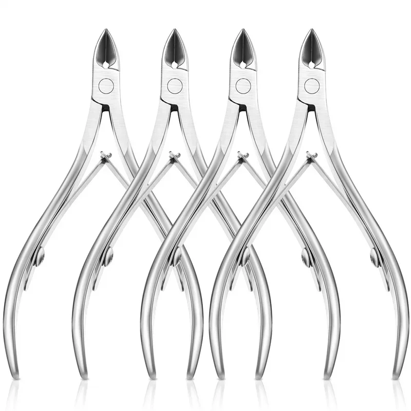 Cortacutículas profesional para uñas, tijeras de manicura, empujador y removedor de piel muerta, herramienta para cutículas 2
