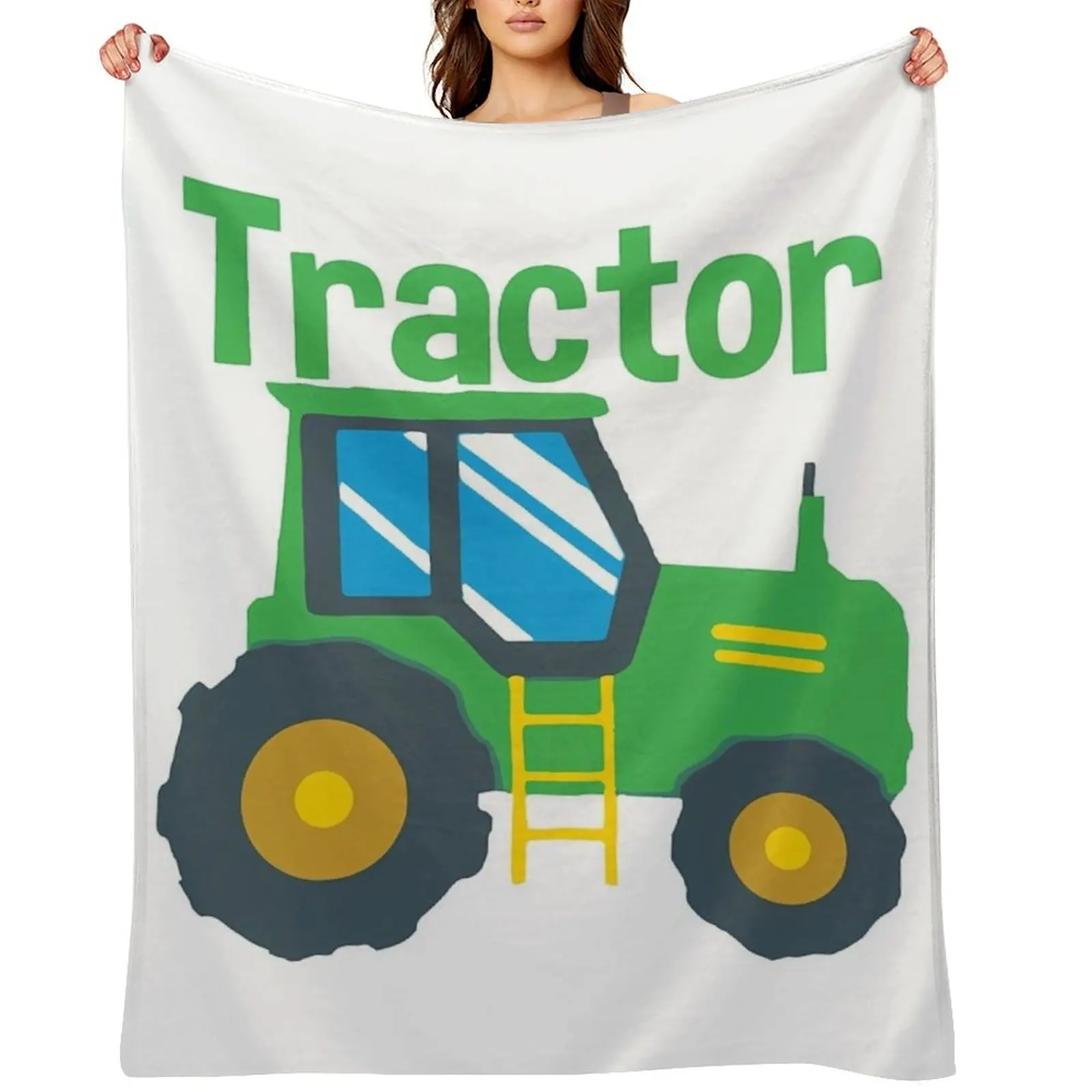 Kids Farm Truck Tractor Throw Blanket Heavy bed plaid decorative Furry Custom Soft Blankets