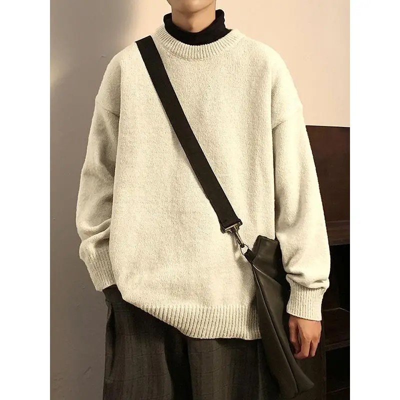 فضفاض الرجال تريكو الشتاء عارضة Sle ملابس داخلية بسيطة كسول Faion اليابانية الرجعية سترة Jaet البوليستر الألياف معطف