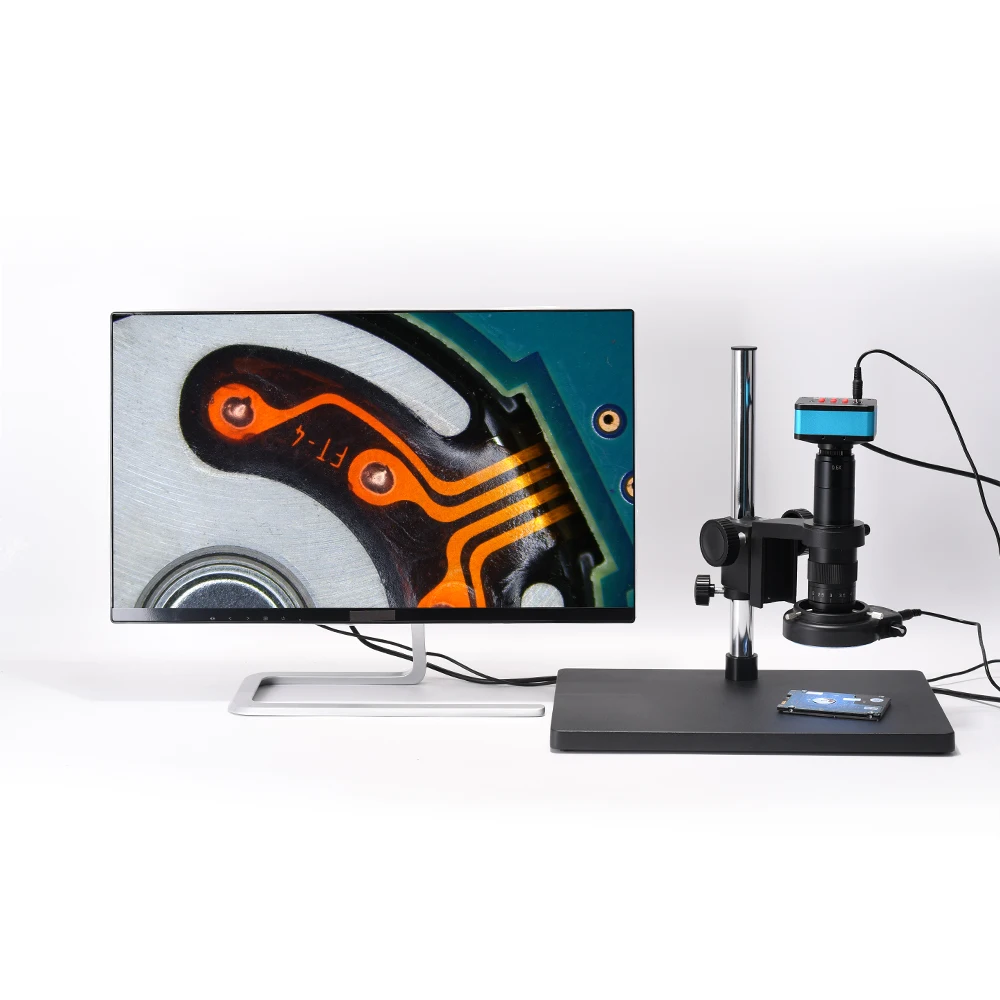 كاميرا مجهر للصناعة الرقمية Real 4K 12MP 1080P UHD HDMI USB مع عدسة بصرية 8-50 مم