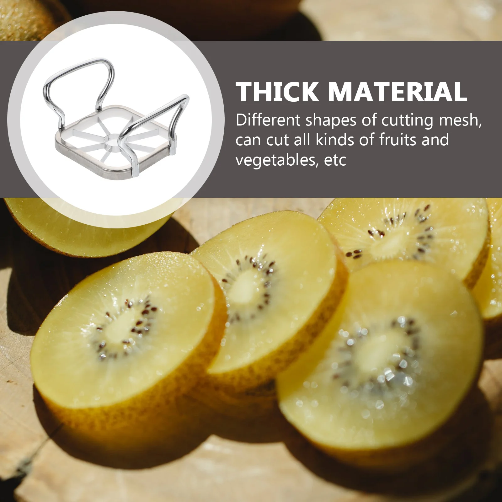 

Stainless Steel Fruit Slicer Corer Kitchen Gadget for Apple Pear Multifunction Tool Lightweight