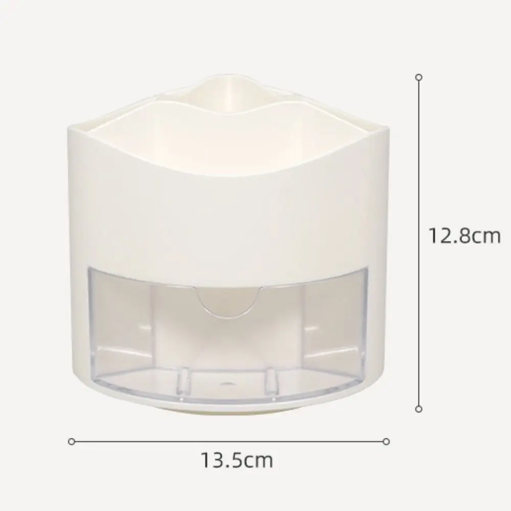 360° Rotation Rotatable Pen Holder Large Capacity Space Saving Pencil Storage Box PS Multi Grid Makeup Brush Organizer Desktop