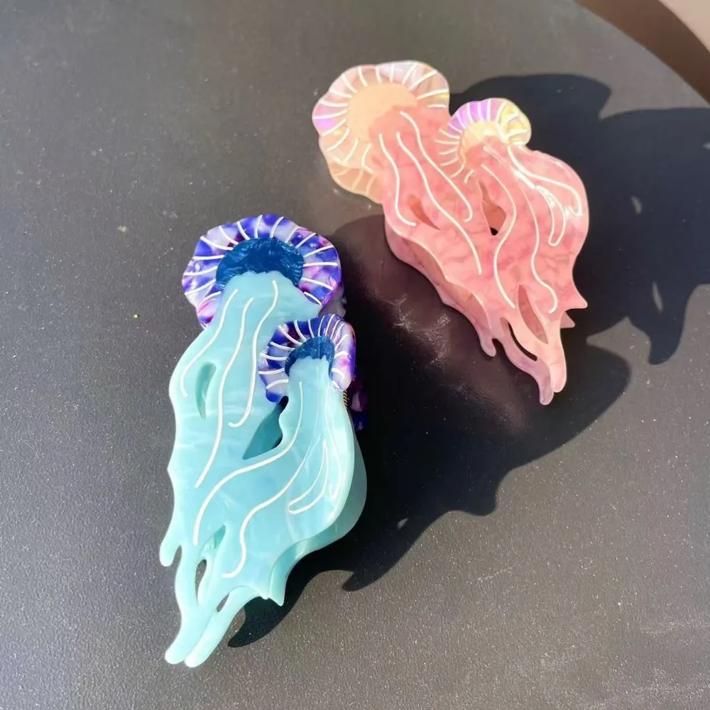 

Trendy Korean Style Jellyfish Hair Claw Sweet Creative Cartoon Animal Hair Clip Acetic Acid Colorful Cute Shark Clip Female