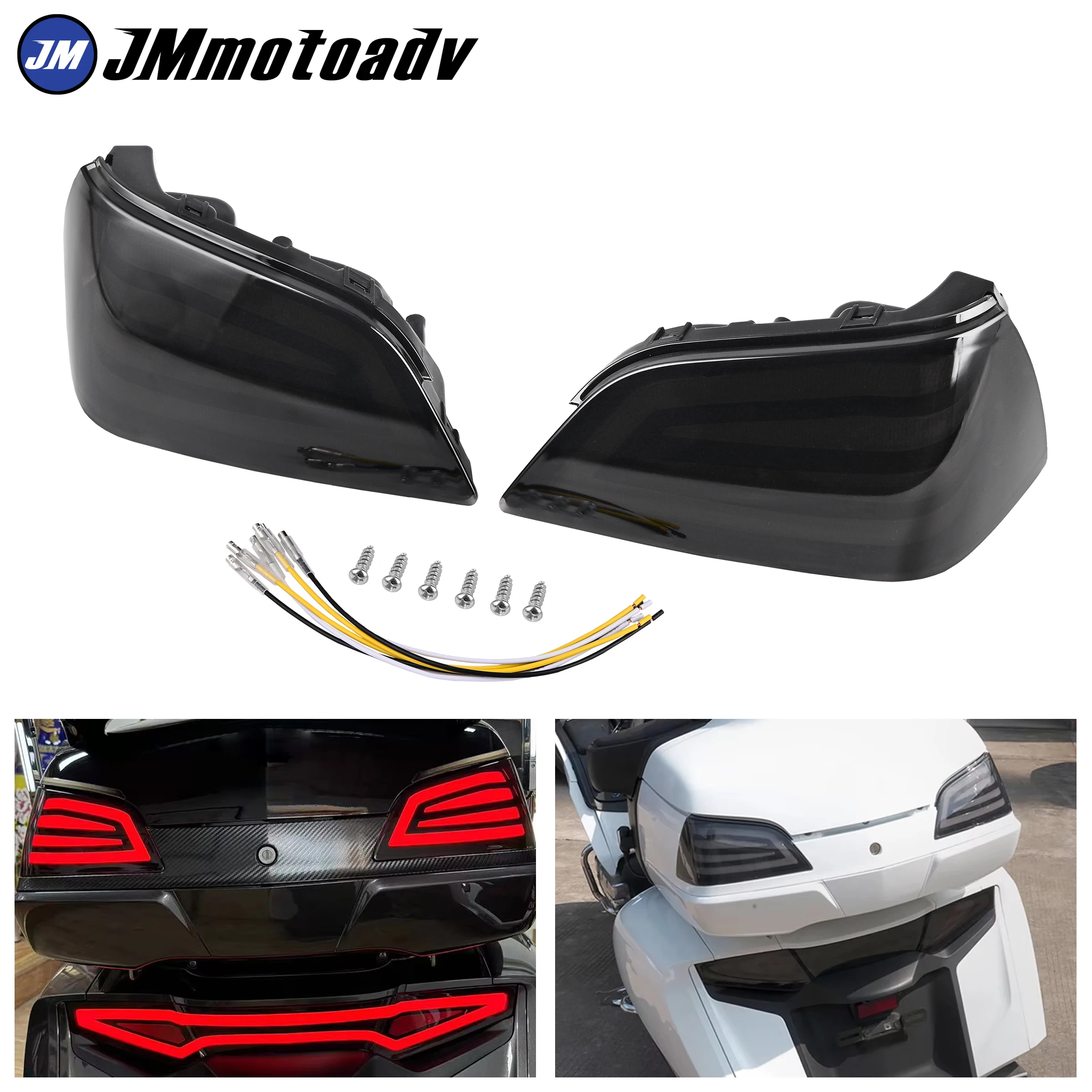 Rear Trunk Running Light Tour Pack Luggage Brake Tail Lamp Assembly Black Fit For Honda Gold Wing 1800 Goldwing GL1800 2001-2017