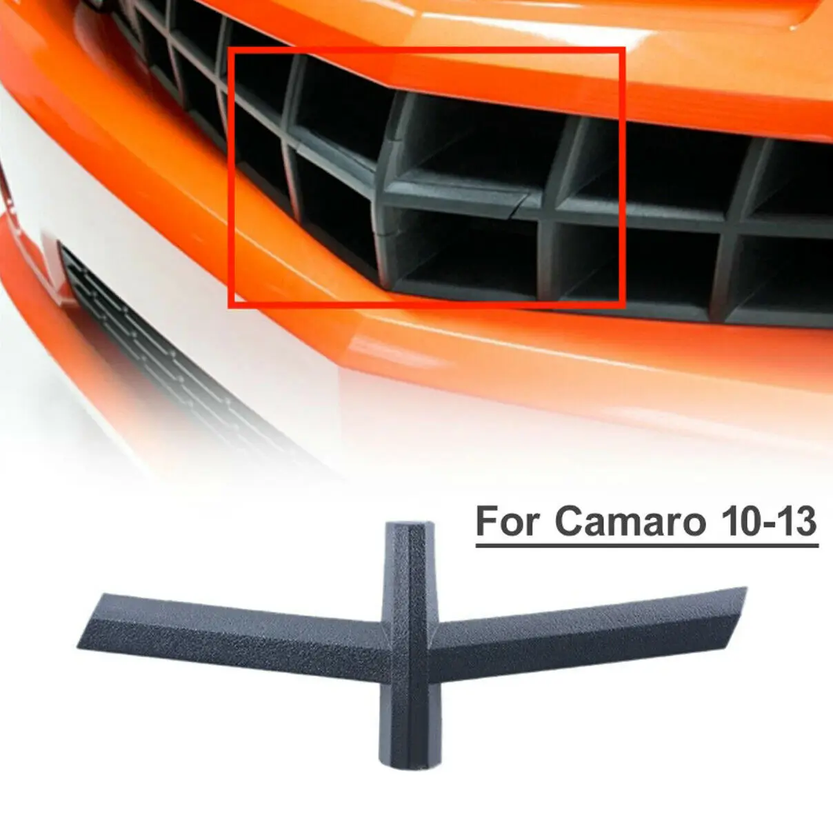 Front Bumper Grille Grill Emblem Bowtie Delete Removes Logo Repair Black For Chevrolet Chevy Camaro 2010 2011 2012 2013