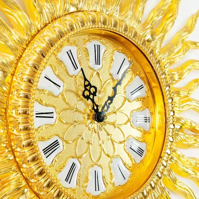 Luxury Home Hotel Digital Wall Clock Double Face Golden Copper Metal Art Geometric Minimalist Quartz Needle Wall Decor Wholesale
