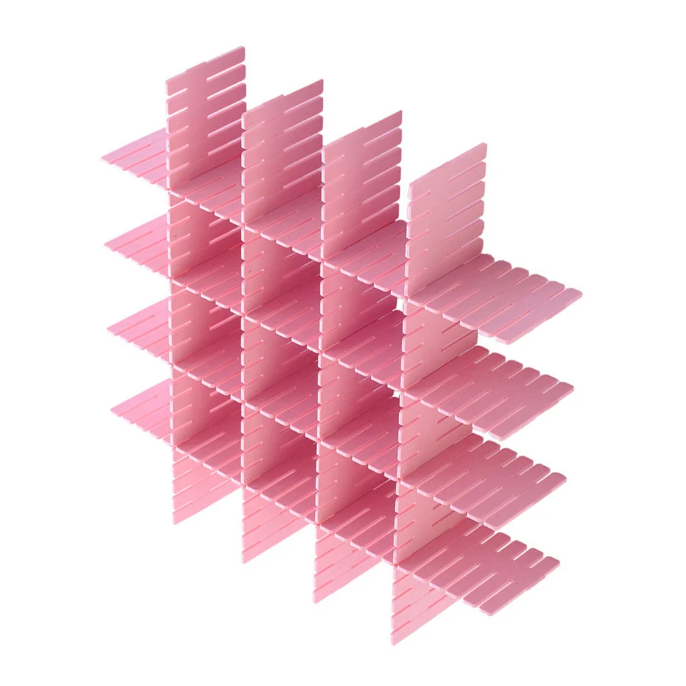 8個入り プラスチック製引き出し仕切り DIY調整可能オーガナイザー 家庭用収納用 プラスチック製引き出し仕切り