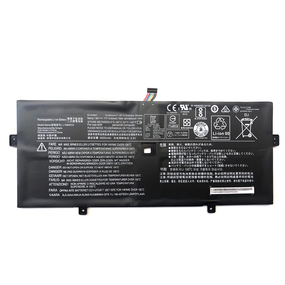 L15C4P22 L15M4P23 L15M4P21 7.68V 76Wh Laptop Battery For Lenovo Yoga 910-13IKB 910-13IKB-80VG 13IKB-80VF Yoga 5 Pro(512G)