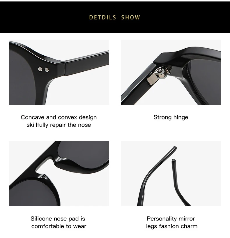 SO&EI Retro-Sonnenbrille mit quadratischen Nieten für Herren, modisch, dunkelgrün, UV400, trendige Damen-Sonnenbrille – Detail 13