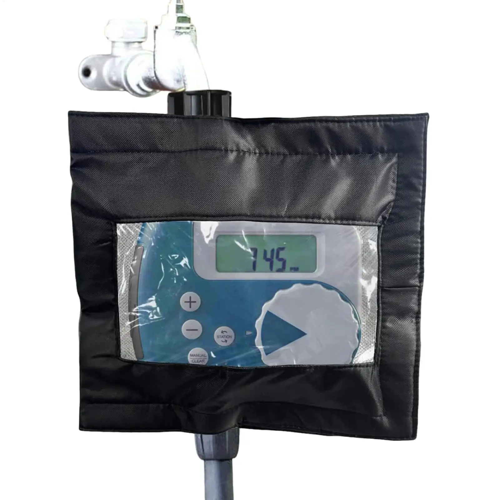 Penutup Timer Selang Taman Pelindung Tahan Cuaca Jendela Depan Transparan Penutup Timer Sprinkler Untuk Taman Luar Ruangan Halaman Belakang Taman