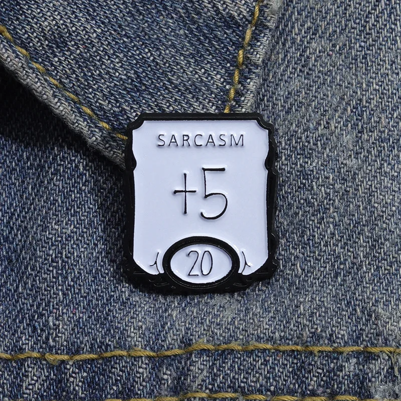 Adventure Game Enamel Pins Custom Sarcasm +5 DND Role Play Brooches Lapel Badges Funny Jewelry Gift for Friends