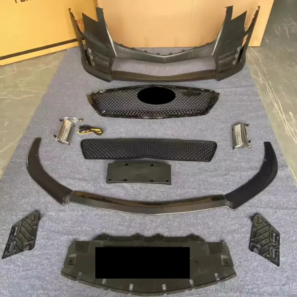 

Body Kit For Cadillac XTS 2018 2019 Front Bumper Grille Mask Front Lip Fog Lamp Frame Assembly Auto Accessories