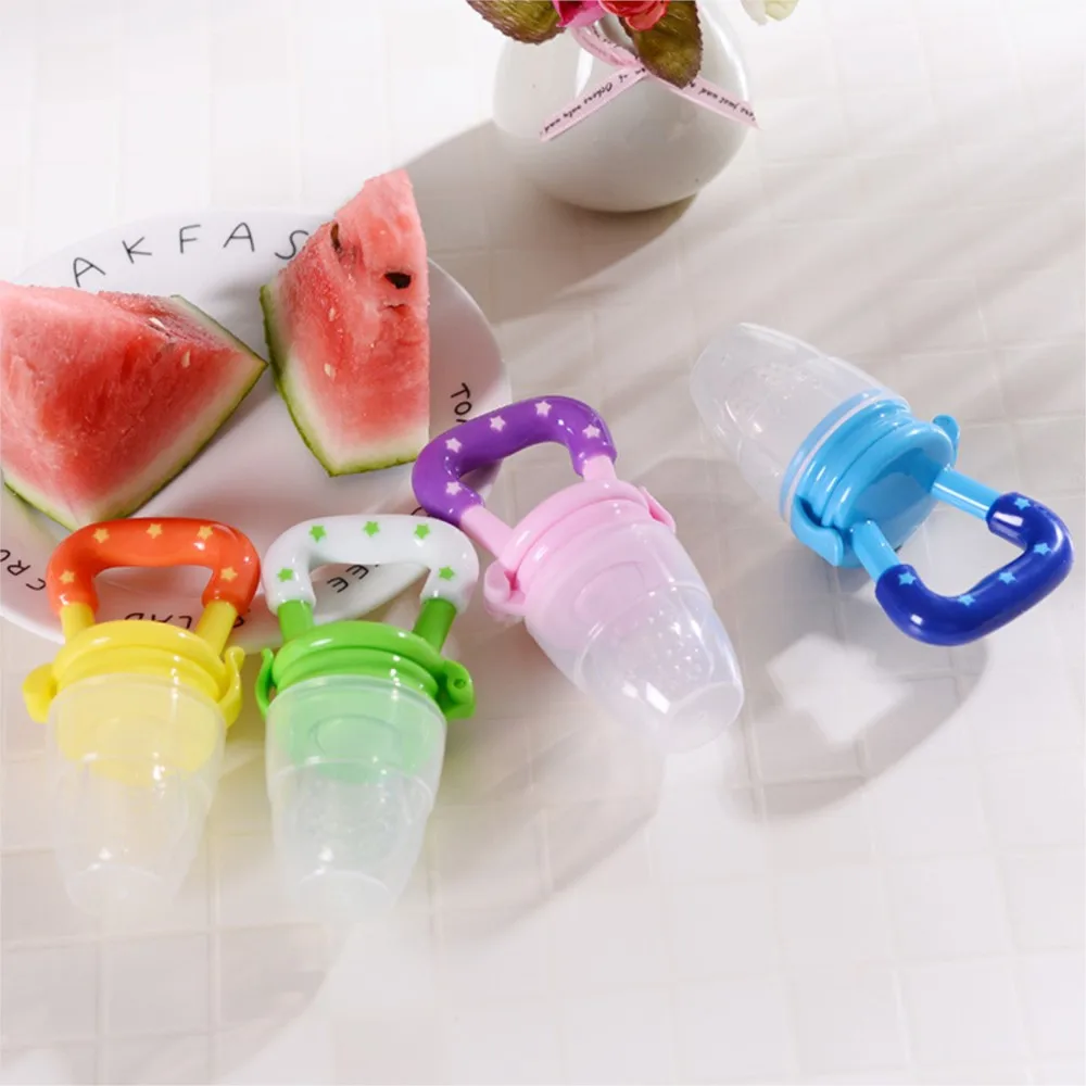 Baby Food Feeder with Pacifier Clip Holder Infant Baby Teether Fruit Feeder Pacifier Infant Food Pacifier Silicone Teething Toys