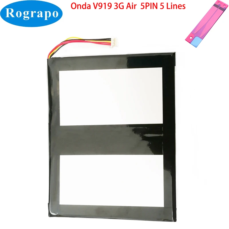 جديد 3.7 فولت 10000 مللي أمبير 25130151 بطارية الكمبيوتر اللوحي ل Onda V919 3 جرام Air 8 Core 16 جيجابايت 9.3 "5 دبوس 5 أسلاك التوصيل