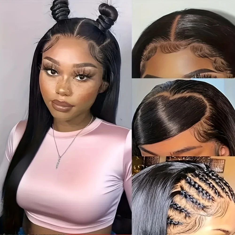 300% الكثافة 360 الدانتيل الجبهة الباروكات مع الرباط غير مرئية شعر طبيعي مفرود باروكة شعر برازيلي HD الدانتيل الباروكات الأمامية للنساء #6