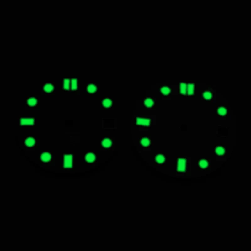 Циферблат 28,5 мм, зеленый светящийся циферблат без логотипа для SKX007 SRPD черепаха 6105 Tuna NH35 NH36, часовые ремонтные детали