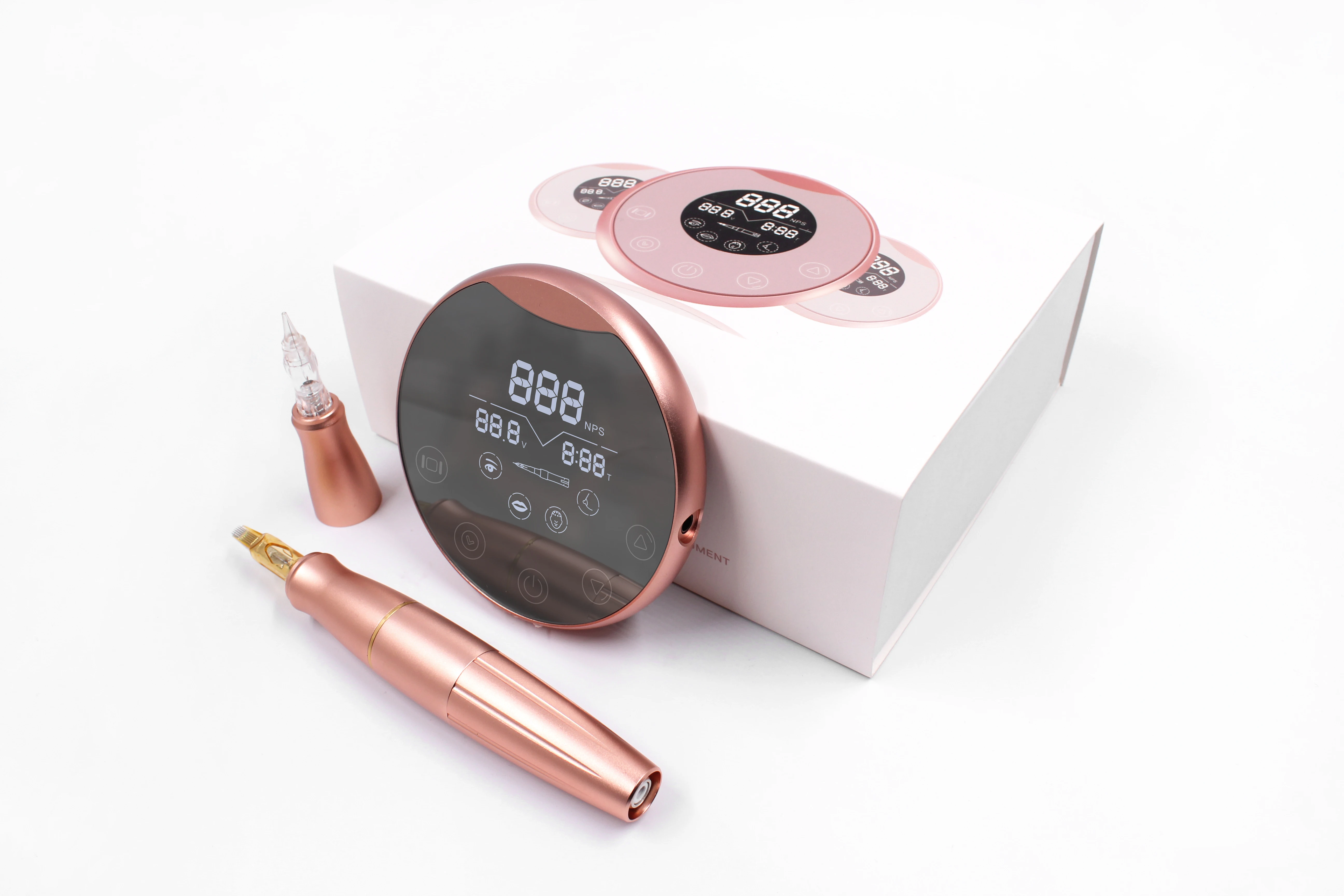 Biomaser P90 máquina de maquillaje permanente personalizada Panel de espejo Microblading PMU pluma rotativa para tatuaje