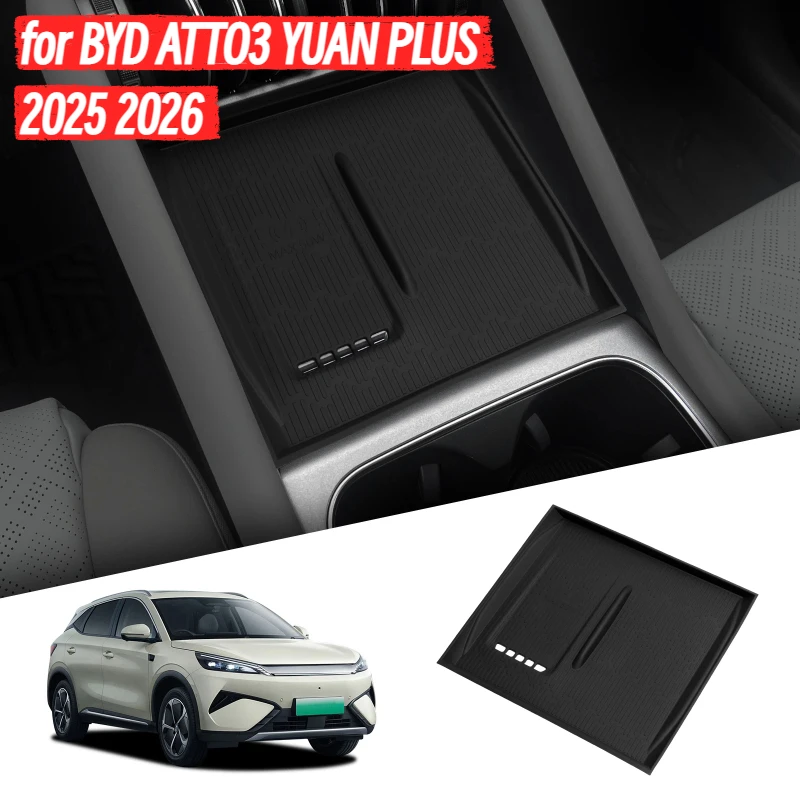 

for BYD ATTO3 ATTO 3 YUAN PLUS 2025 2026 Car Anti- Dirt Pad Mobile Anti-Slip Wireless Charging Mat Interior Accessiories