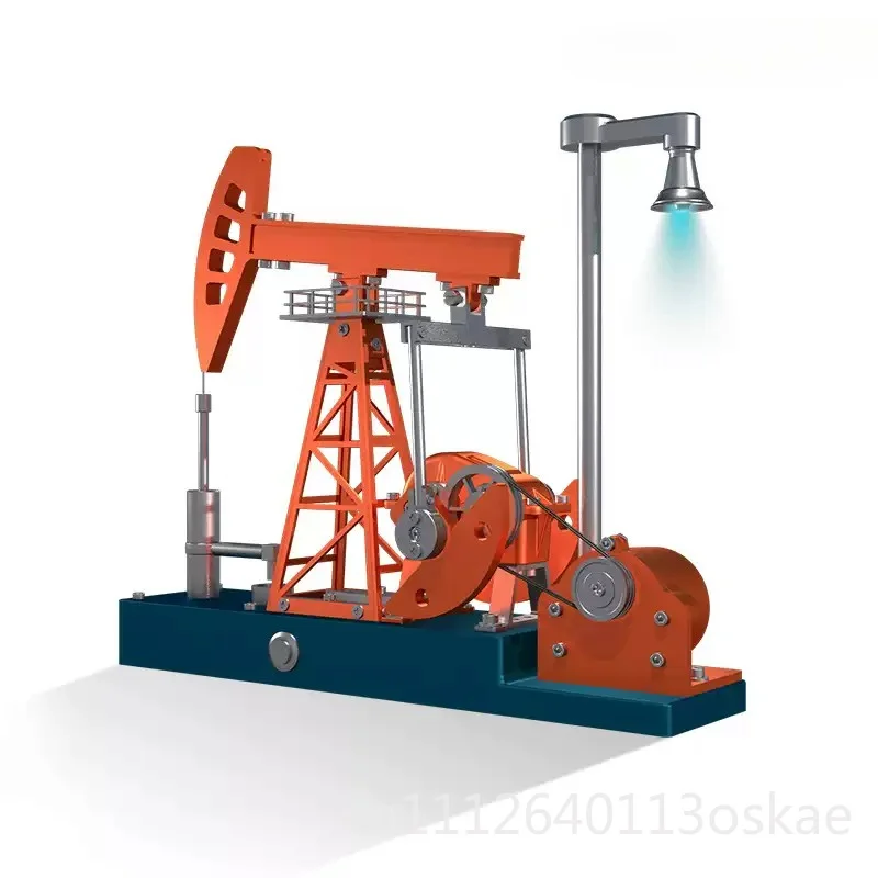 Full metal dynamic pumping unit model, artistic assembly ornament