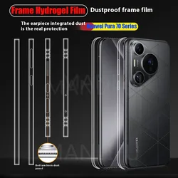 Frame Hydrogel Film Side Protector Pura 70 Ultra Dust Net Side Skin Clear Border Sticker Clear Film For Huawei Pura 70 Pro Plus