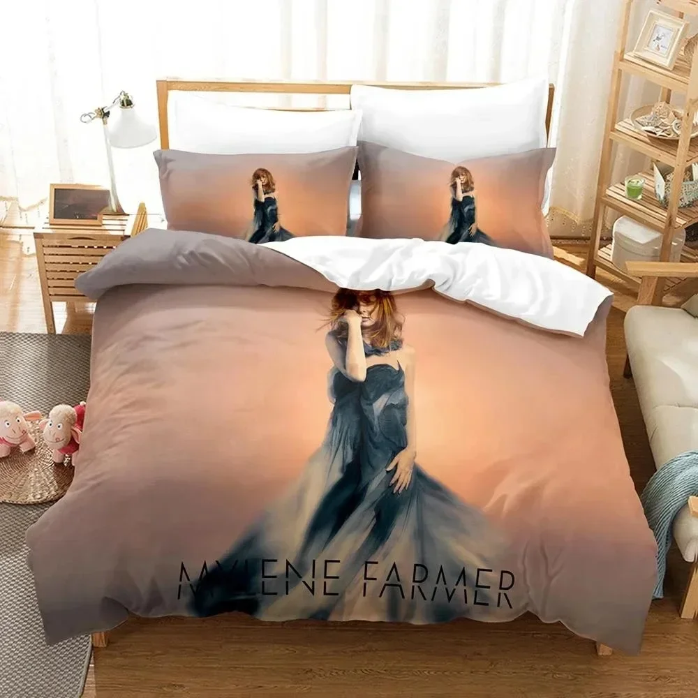 

Mylene Farmer Comfortable Duvet Quilt Cover Pillowcase Bedding Set Children Bedroom Decoration Textile ropa de cama conjunto